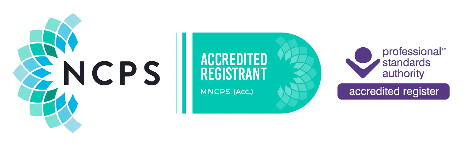 National Counselling and Psychotherapy Society accredited registrant logo